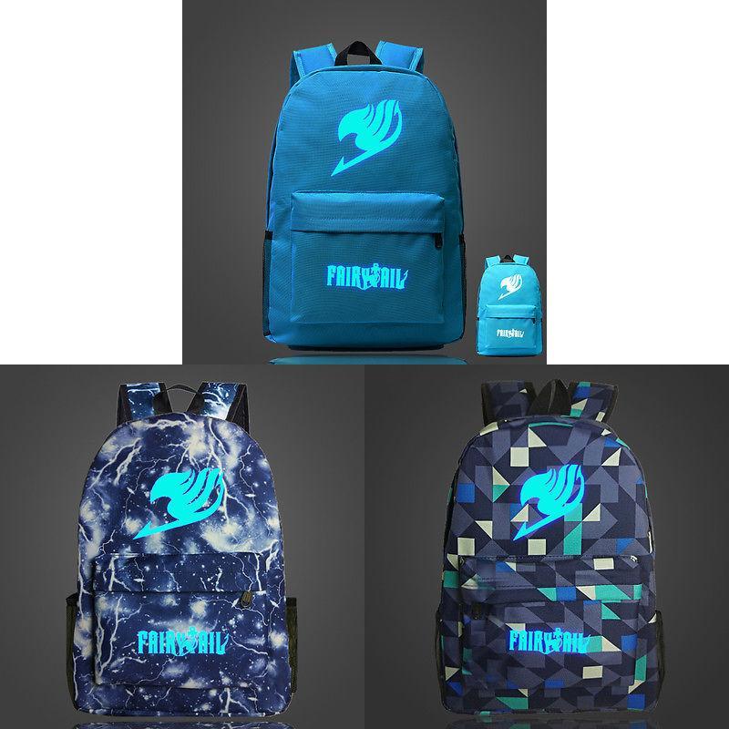Fairy Tail Backpack Canvas School Bag With Zipper For Students Travel