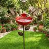 Cast Iron Garden Stake Bird Feeder Large Capacity Bowl Feeder Bird Feeding Station  Outdoor Yard