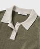 NONBLANK Raglan Half Sleeve Collar Crop Knit_Deep Green