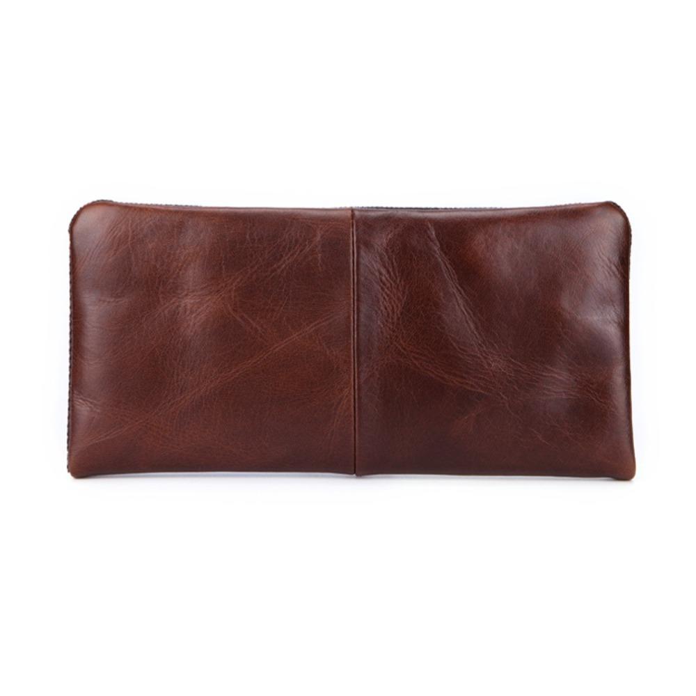 Leren Portemonnee voor Mannen Business Casual Lange Clutch Tas Multi-kaart Koeienhuid Retro Herentas Retro Stijl