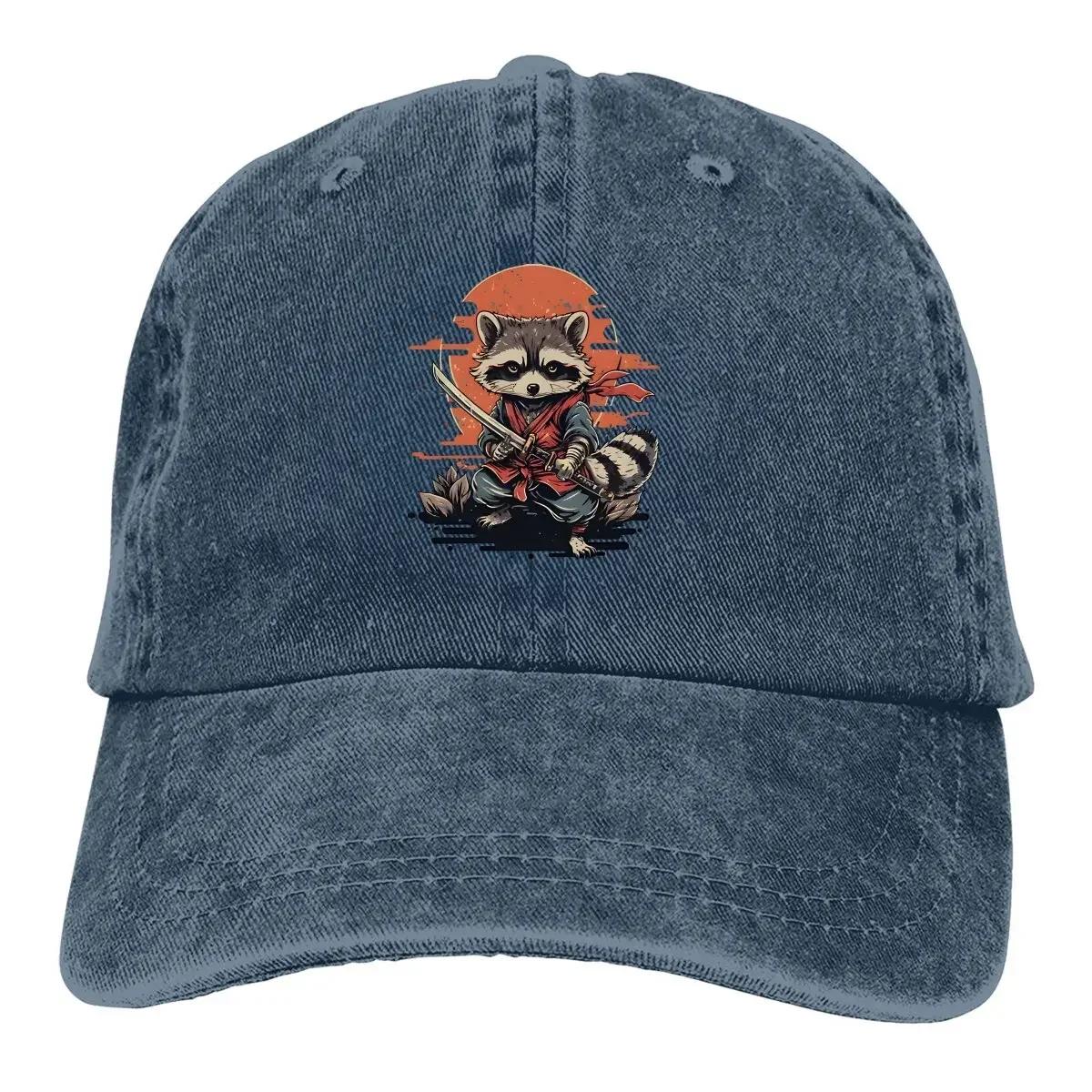 

Японская бейсболка Raccoon, мужские шапки, женские козырьки, защита, Snapback Raccoon Lover Adjustable темно-синий