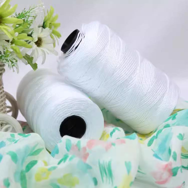Ice Silk Thread Three-Strand Plywood Thread Hand-Woven Hook Bag Hat Car Seat Cushion Cup Cover Hook Slipper Bright Silk Thread 01 white