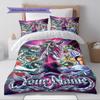 Name Custom Anime Saint seiya Pattern Bedding Set Quilt Cover Pillowcase Home Decor Gift (1 * duvet cover + 2 * pillowcase, without core)
