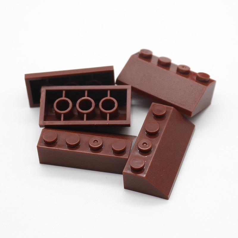 100 ks MOC Tehla Sklon 45 2x4 3037 DIY Vzdelávacia Stavebná Kocka Kompatibilná s Assembles Častice Hromadné Hračky