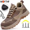 Construction Men Safety Shoes Euro-standard Steel Toe Shoes Anti-Smash Anti-Puncture Work Shoes Protection Boots Indestructible