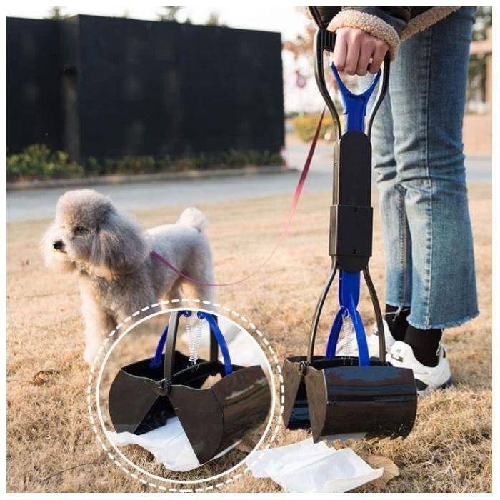 KJEHOME Pelle Ramasse-Crottes Pliable pour Chien et Chat Pet Long Manche Pooper Scooper - Noir &amp; Pourpre (Bleu) Ble SAC DE PROPRETE