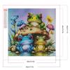 5D DIY Full Square Drill Partial AB Drill Diamond Painting Frog Decor 45x45cm