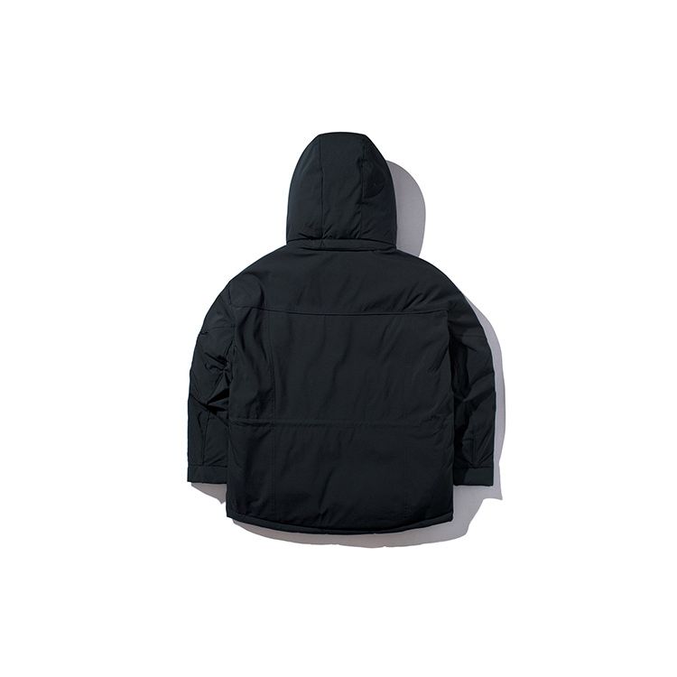 Li Ning Warm Hooded Multi-Pocket Down Jacket Women outerwear Black LYMP002-3