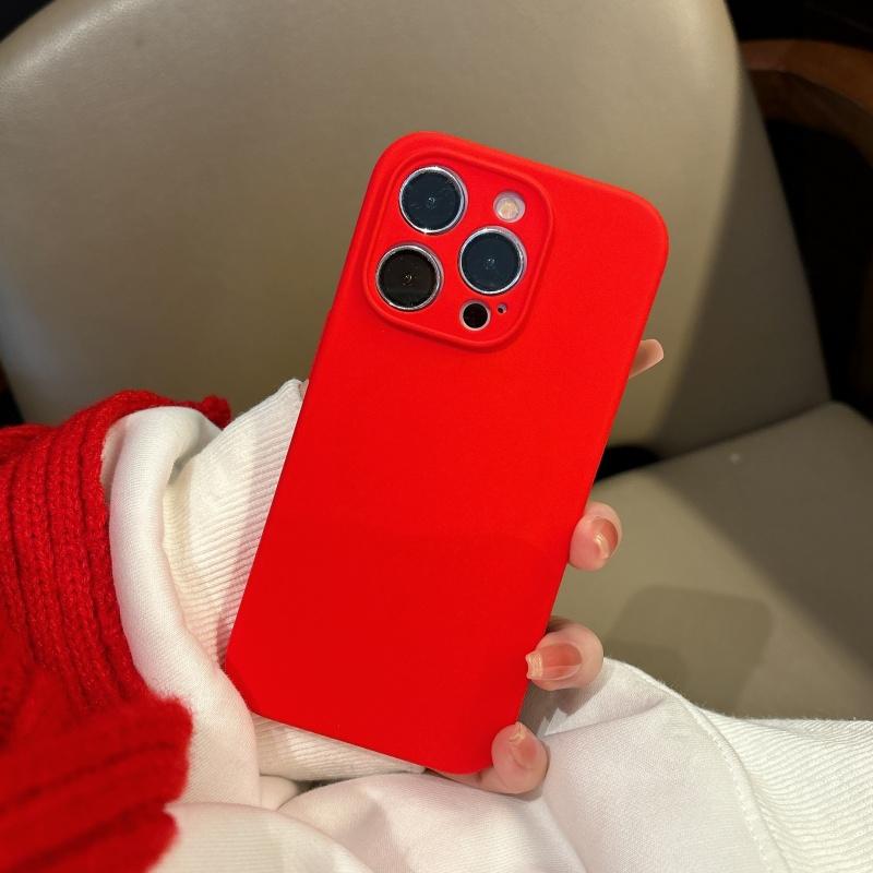 Official Liquid Silicone For  Magnetic Case For For Iphone 16 1 14 13 12 Pro Max Plus Chinese Red Wireless Charge Soft Cover