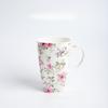Bone China Floral Mug 610ml Large Capacity Tall Coffee Cup for Home Office Gift