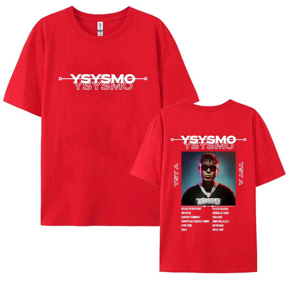 Rapper Ysysmo YSY A Tour 2025 Graphic T Shirts Vintage 90s Hip Hop Crewneck Tshirt Unisex Womens Pure Cotton Short Sleeve T Shirt