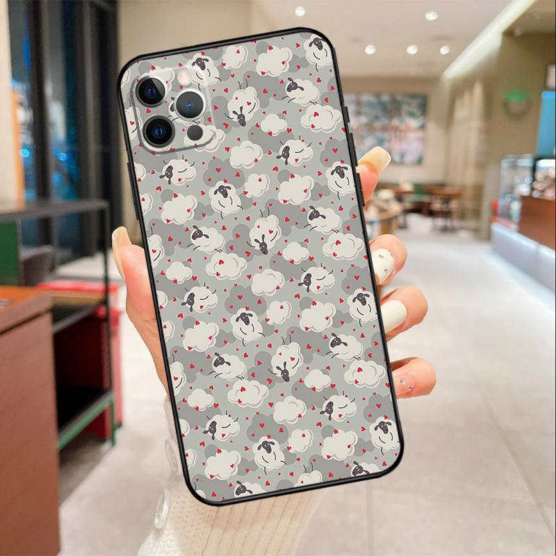 Cute Sheep Phone Case For iPhone 17 16 15 14 13 11 12 Pro Max mini 16 Plus 16e 17 Air Protective Cover