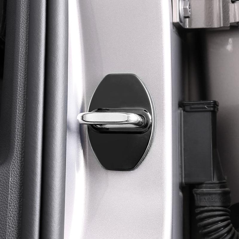 4pcs Car Styling Door Lock Cover for Skoda Octavia Fabia Yeti Citigo Rapid A7 2013 2014 2015 2016 2017 2018 Auto Accessories