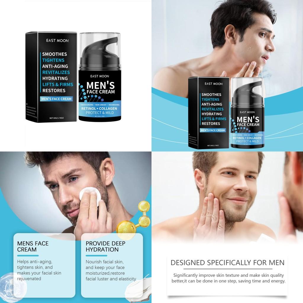 East Moon Men's Retinol Face Cream Nourishing Hydrating Moisturizer For Radiant Skin