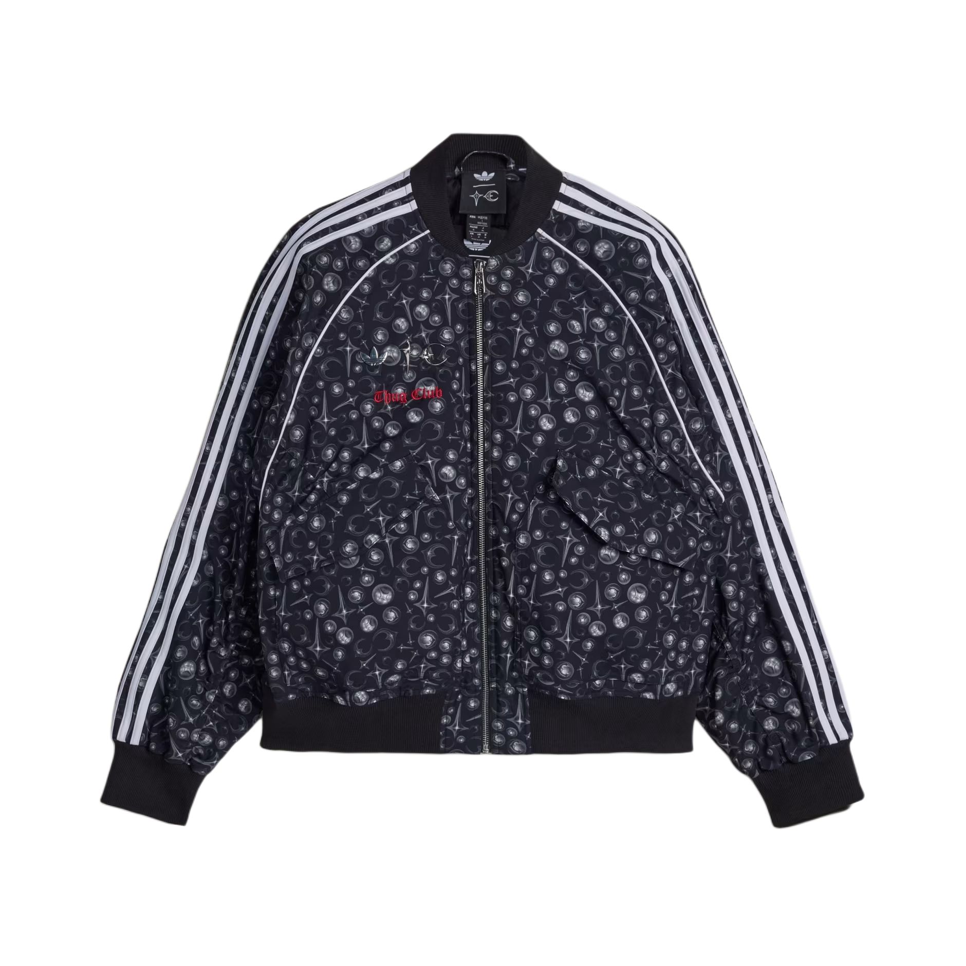 Adidas Originals Zipper Logo Long Sleeve Short Quilted Jacket Unisex Jacket KF6915 XS