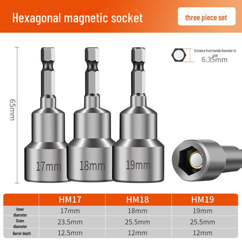 8mm Magnetic Hex Socket Head Drill and Wrench Tool Set