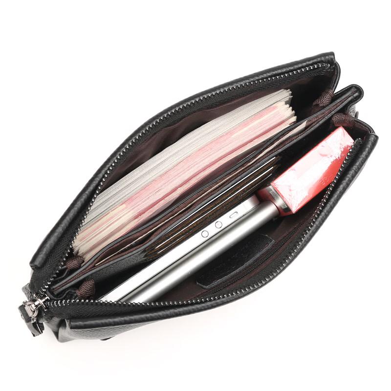 MDNG Men's Business Leather Clutch Bag