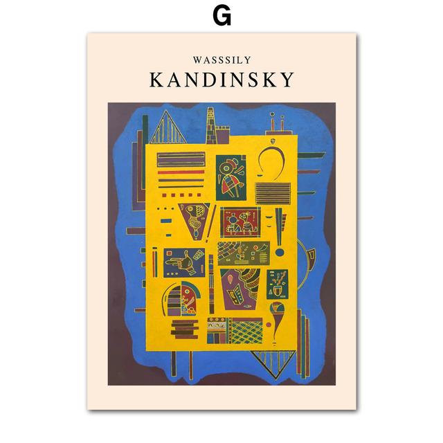 Farbe Wild Abstraktes Poster Geometrie Kandinsky Retro Kunstdruck Leinwand