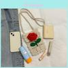 Knit Flower Girls Crossbody Bag With Durable Material For Daily Use