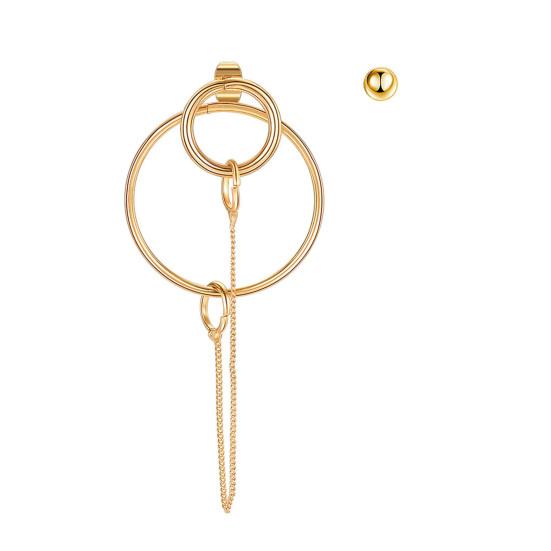 

1 пара стильных висячих сережек, асимметричные подарочные круглые кольца, висячие серьги