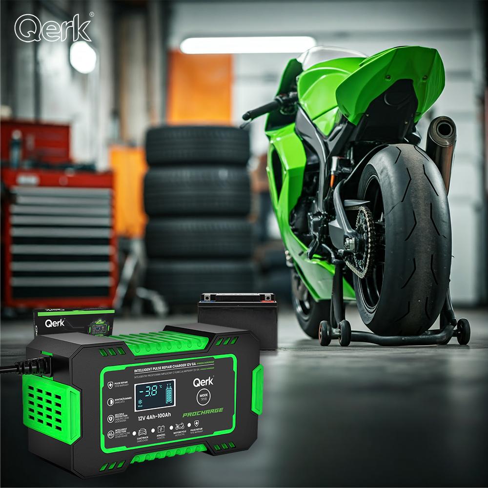Qerk Rj-C 120501A 12V 6A Pulsed Car Battery Charger With Battery Repair Function