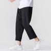 Summer new large size casual Harlan straight-leg pants Chinese style men's trend simple eight-point pants