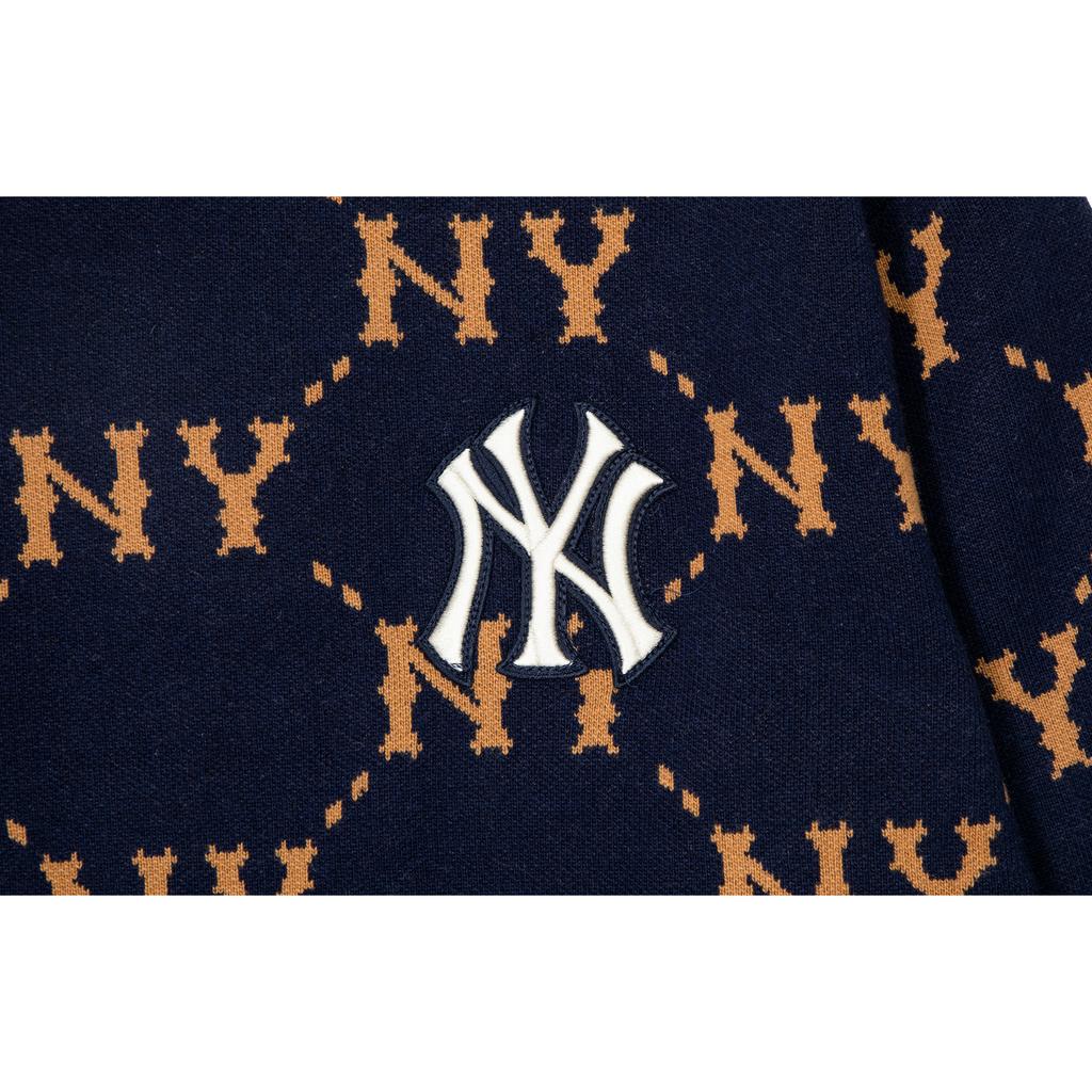 New MLB Old Flower Sweaters Unisex Navy Blue 3AKPM0226-50NYS