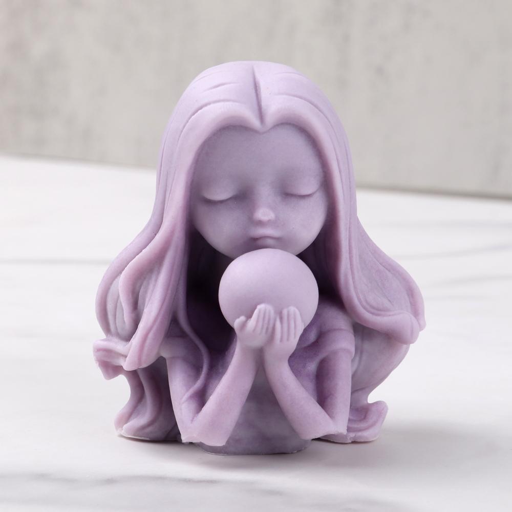 Princess Dolls Series Gypsum Mold Cute Girl Portrait Candle Making Handmade Soap Resin Epoxy Silicone Mould Girls Birthday Gifts