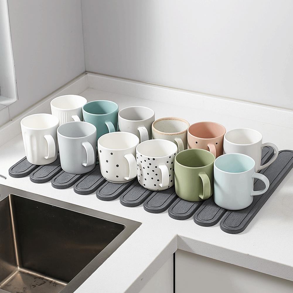 Quick Dry Tableware Drain Pad Diatomite Cup Drain Pad Bath Mat Dish Drying Mat  Vegetable