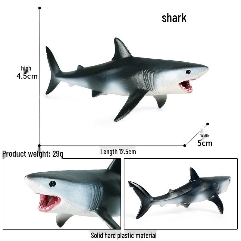 Shark Model Set: Megalodon, Whale, Great White, Blue, Grey Mackerel, Man-eater, Hammerhead Toy