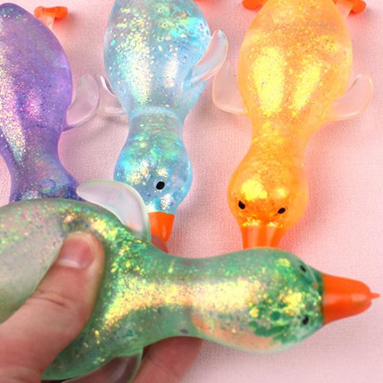 Třpytivá kachnička Fidget Hračka na odbourání stresu Průhledná kachnička Senzorická hračka Zvířátko na dekompresi Míček na stres Party drobnosti Výplň velikonočního košíku