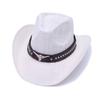 Spring and summer new hollow cowboy hat woven breathable and cool American top hat western cowboy hat men's and women's straw hat