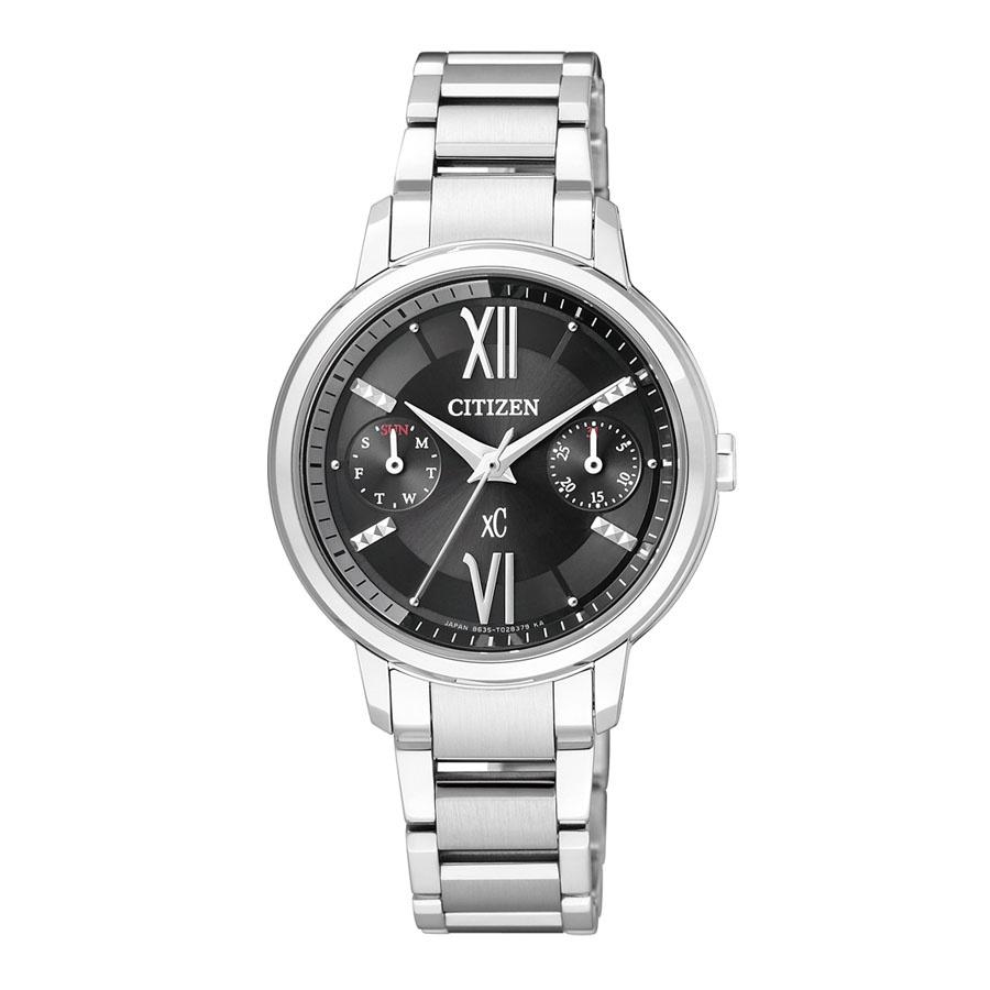 

Часы CITIZEN Eco-Drive Ремешок из нержавеющей стали Модные женские часы FD1010-53E чёрный