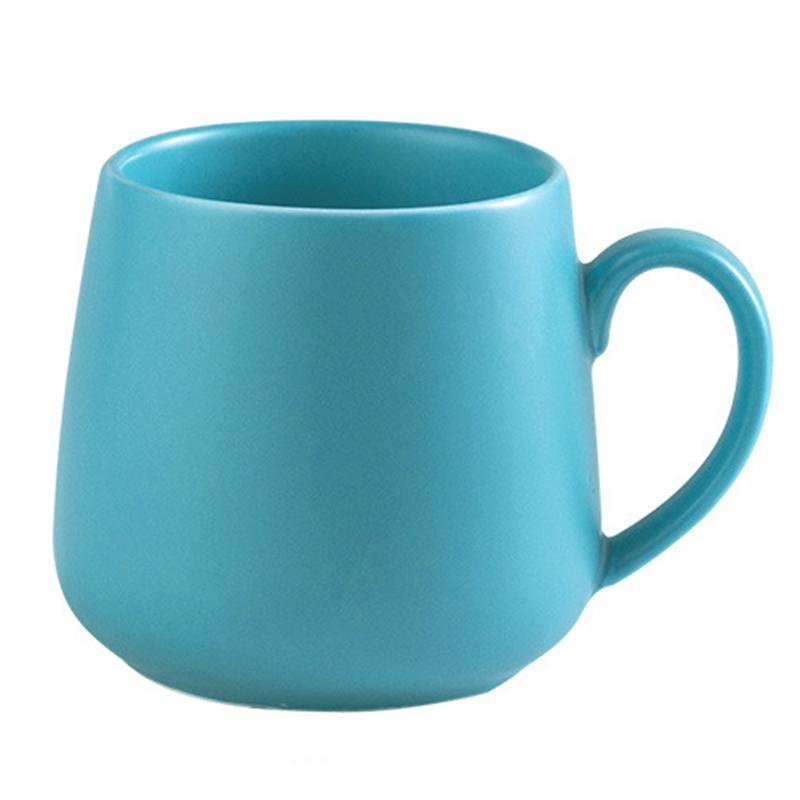 

Ceramic Coffee Mug Creative Matte Pure Color Coffe Mugs Tumbler Cup Tea Milk Latte Porcelain Novelty Tumblers Cute Cups 320 ml синий