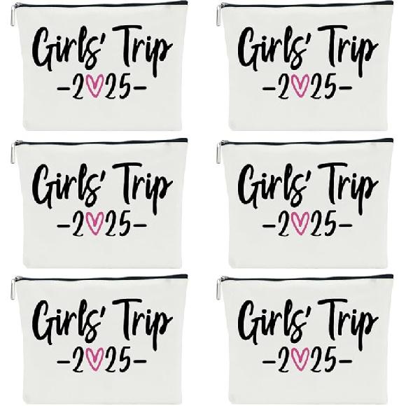 2 PCS Travel Gifts for Women Girls Trip Gifts Girls Weekend Gifts Girls Trip Gifts Favors Makeup Bag Weekend Bags for Women Friend Sister Traveler