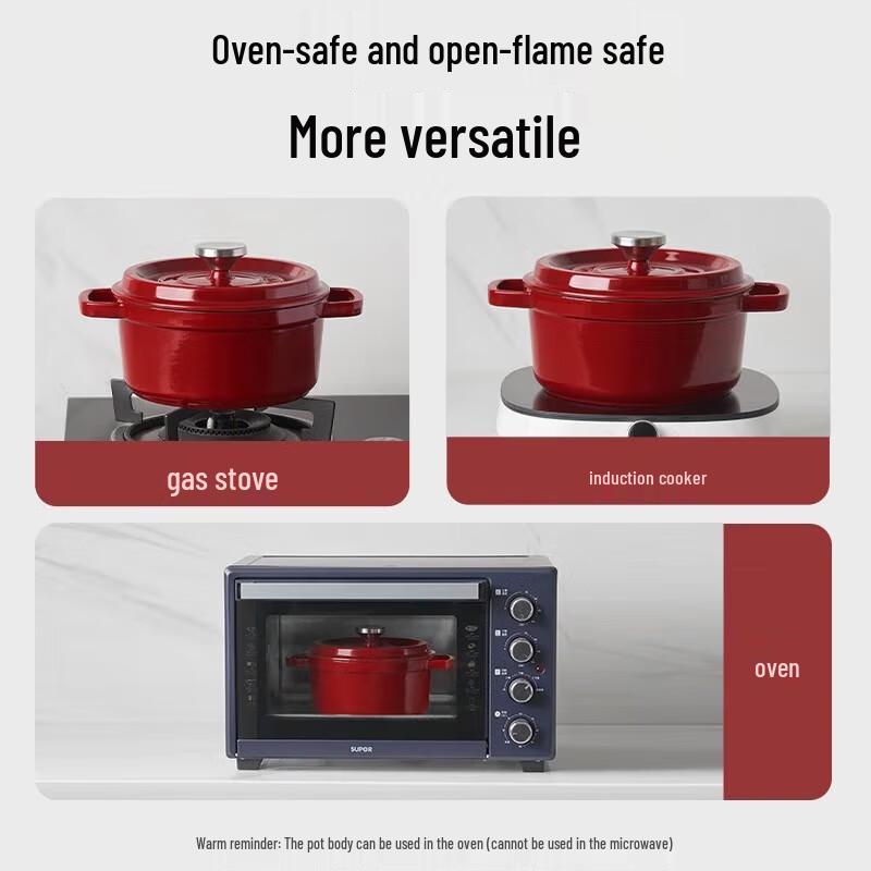 Supor 22cm Cast Iron Enamel Soup Pot