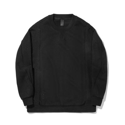Li Ning X Jackie Chan Colaboração Série Kung Fu Confortável Casual Simples Solta Moletom Pulôver Masculino sweatshirt Preto AWDV623-2