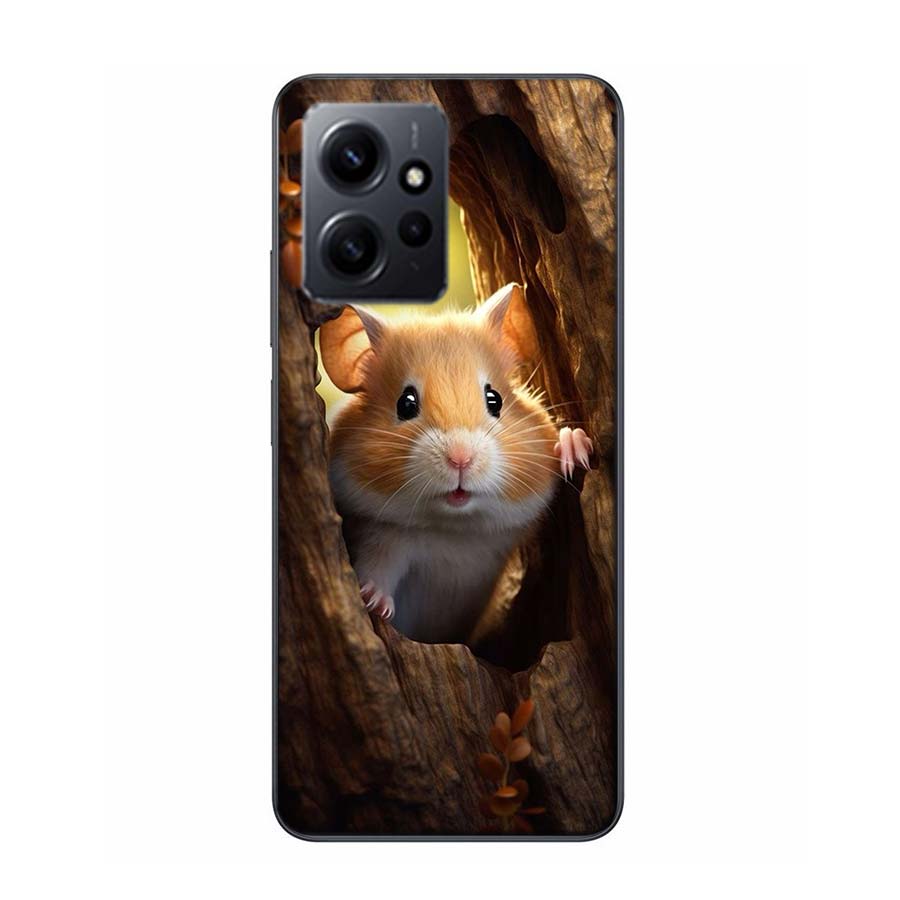 Hamster Portrait Phone Case For Redmi 12 13C 12C 15C 9 10 10C Note 13 Pro Plus 14 15 Pro 9T 9C 9A TPU Soft Cover Clear Cell Case