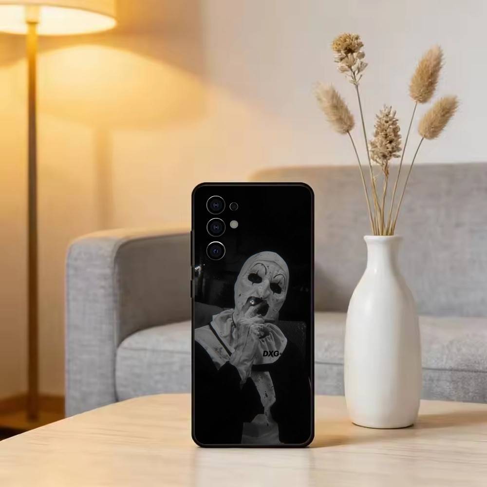 T-Terrifier H-Horror C-Clown Phone Case For Samsung S25,S24,S21,S22,S23,S30,Ultra,S20,Plus,Fe,Soft Silicone Black Cover
