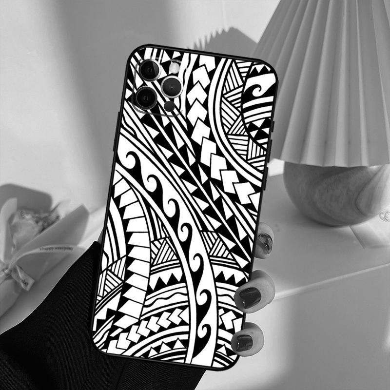 Maori Tribal Samoan Polynesian Phone Case For iPhone 14 16 15 11 12 13 17 Pro Max 13 mini 15 16 Plus 16e 17 Air Cover Funda