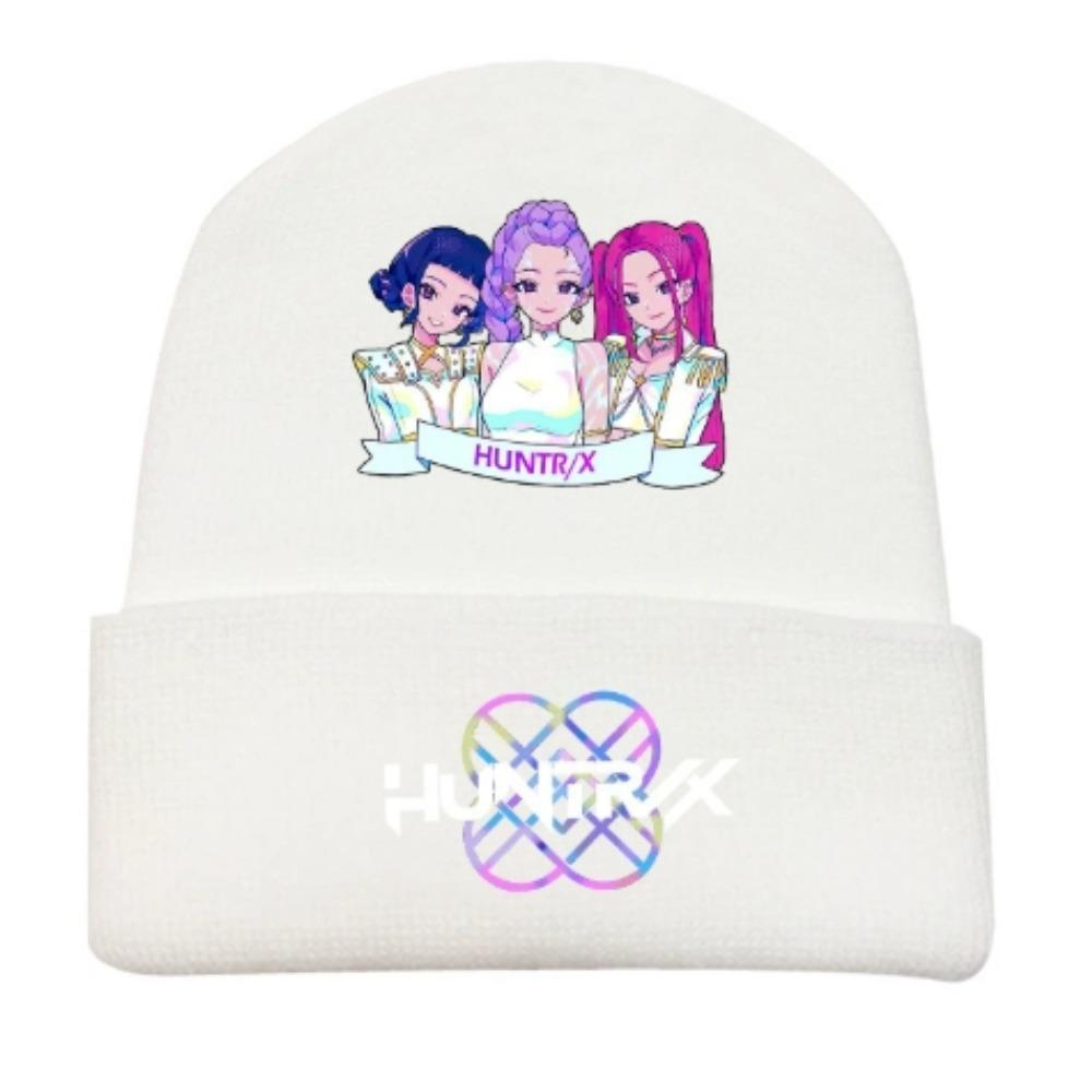 Set 2 Pezzi Cappello a Maglia e Guanti Invernali - Design Anime Kpop Demon Hunters, Carini Accessori Caldi per Ragazzi e Ragazze