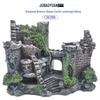 Resin Fish Tank Ornament: Western Castle Cave with Oxygen Feature