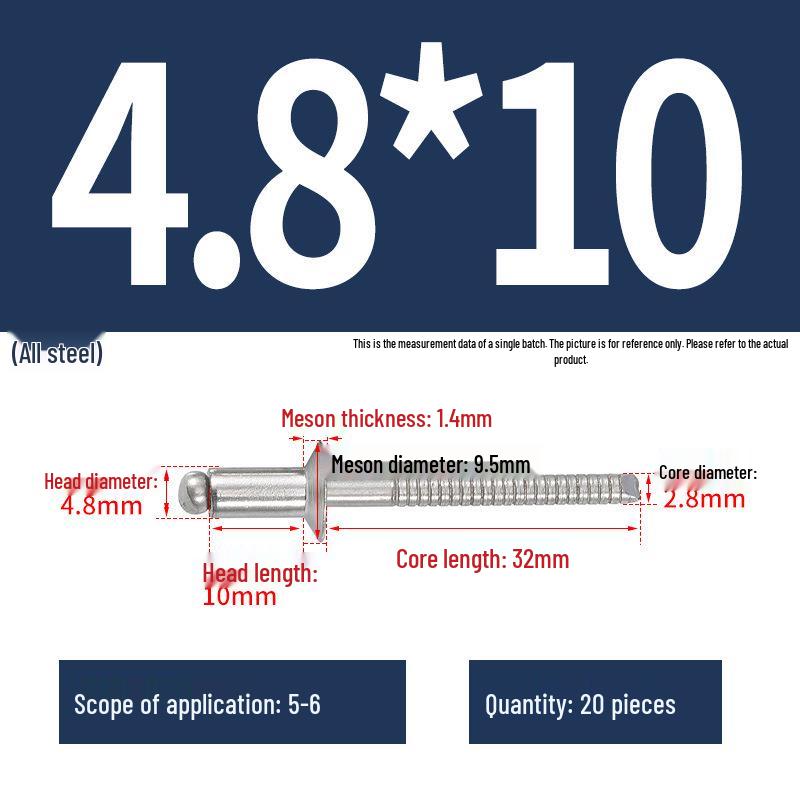 Stainless Steel Countersunk Flat Head Aluminum Open-End Pop Rivet for Decoration