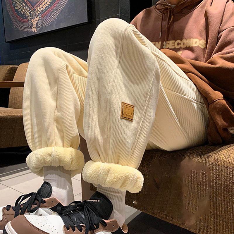 Winter Herrenhose Lamm Kord Herren Gefütterte Hose Koreanische Herren Große 6XL Sport Plüsch Verdickt Lässige Herrenhose