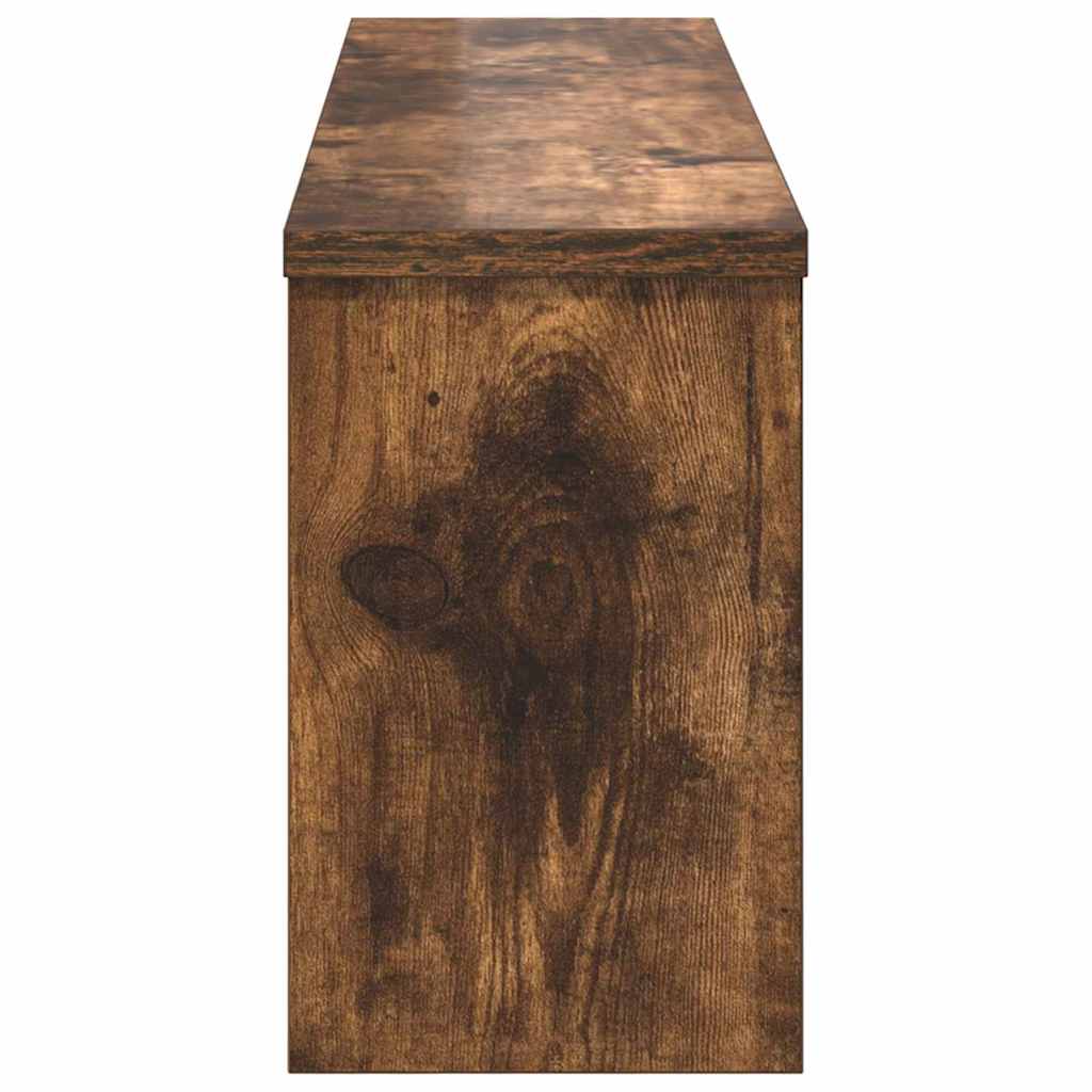 Wall mounted nightstand smoked oak 75 x 16 x 26 cm