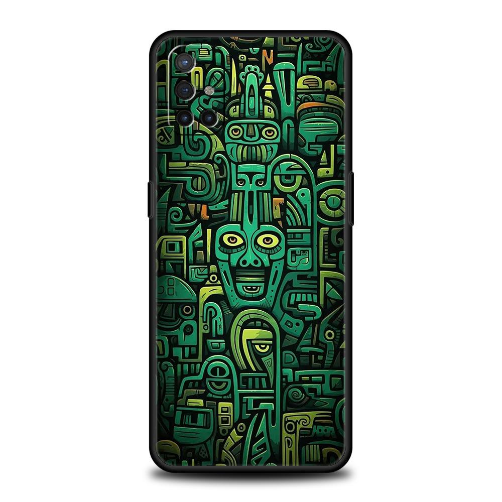 Phone Case For Oneplus 13R 13 12 10T 11 R10 Nord N100 N200 N10 9 9R CE 2 3 Z Pro Lite 5G Soft TPU Cover Vintage Totem Painting