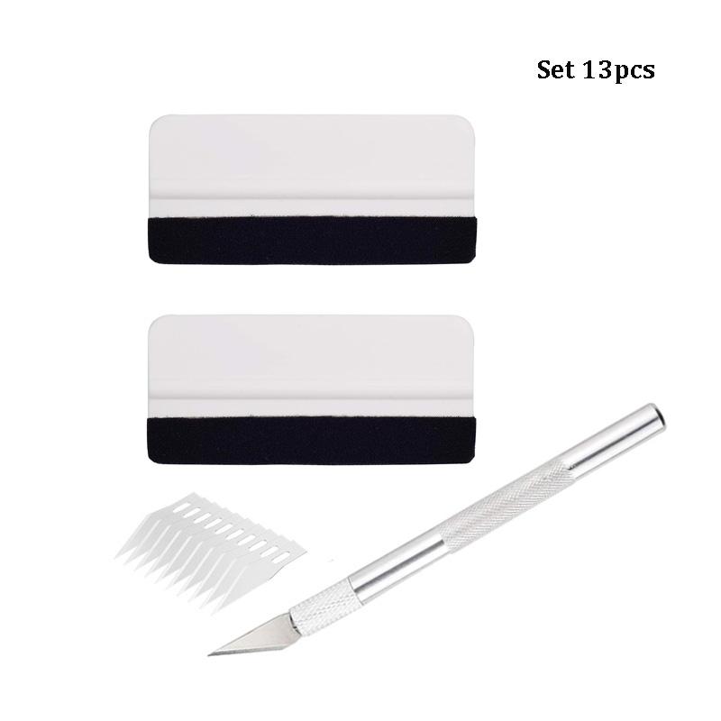 Complete Window Tint & Vinyl Wrap Tool Set Wrapping Spatula Foiling Tool Squeegee Knife for Auto Film Wallpaper Decals Install