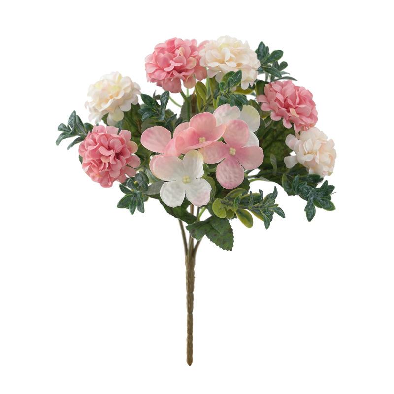 5-pronged Vintage Hydrangea, Silk Flower, Artificial Flower, Green Plant, Wedding Photography, Home Decoration Arrangement