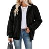 Women's Fashion Long Sleeve Solid Color Hooded Sweatshirt Jacket