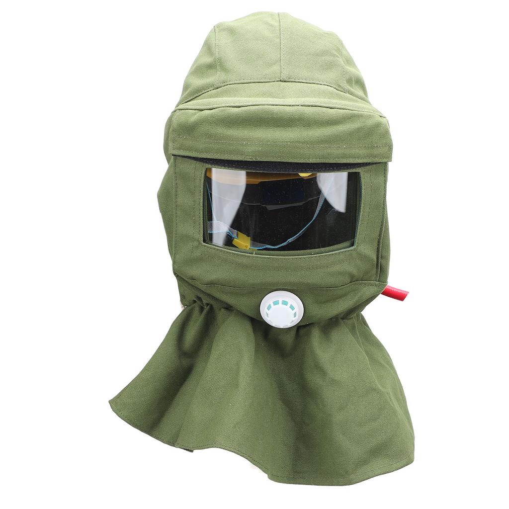 Capuche de Sablage Verre Transparent Écharpe Sableur Housse de Protection pour Peinture au Pistolet